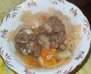 Баранина с овощами в мультиварке 