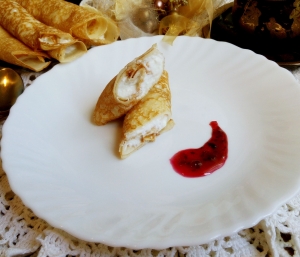Блинчики с творогом и сгущенкой 