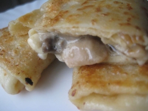 Блины с грибами и сыром 