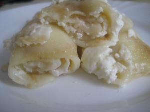 Блины с творогом запеченные в сметане в духовке 