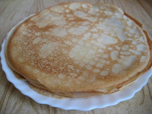 Тонкие блины на молоке с содой 