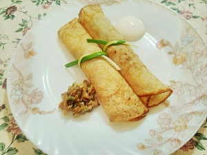 Блины с грибами на молоке 