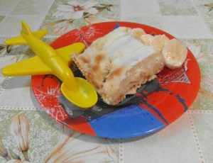 Блины с творогом и тыквой, запеченные в сметане для детей 2 года 