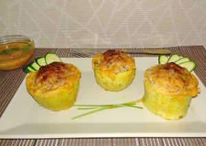Бочонки из кабачков фаршированные мясом и рисом 