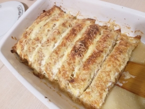 Бризоль с куриным фаршем, грибами и сыром 