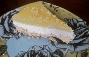 Чизкейк с творогом и овсяными хлопьями без выпечки 