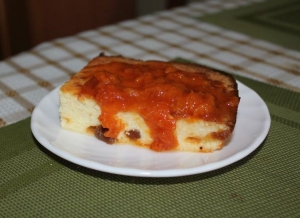 Детская творожная запеканка с манкой и курагой для детей 1 год