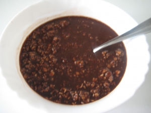 Овсянка с какао на воде без молока 