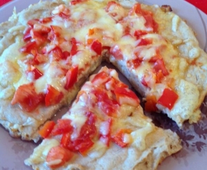 Диетическая пицца на творожном тесте 