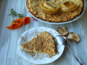 Диетическая творожная запеканка с овсянкой без сахара 