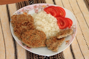 Диетические куриные котлеты с овсяными хлопьями 