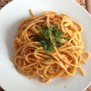 Диетические макароны с подливкой 