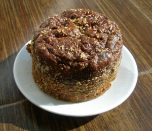 Диетический шоколадный кекс из творога и овсянки 