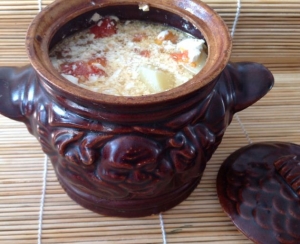 Фарш с овощами в горшочках в духовке 