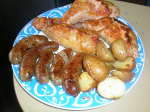 Фаршированная куриная кожа фаршем и гречкой 