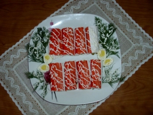 Фаршированные крабовые палочки 