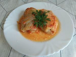 Голубцы с грибами и рисом 