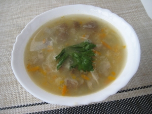 Грибной суп с вермишелью 