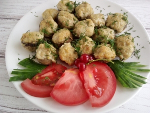 Грибы фаршированные фаршем запеченные в духовке 