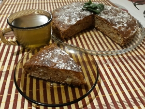 Яблочный пирог с кокосовой стружкой на йогурте 