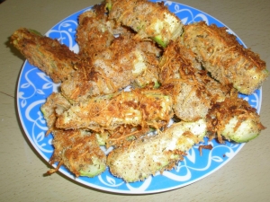 Кабачки в кляре с сыром в духовке 