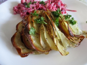 Картофельные слайсы запеченные в духовке 