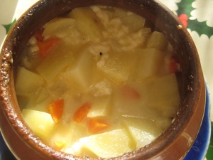 Картошка в горшочках без мяса с овощами 