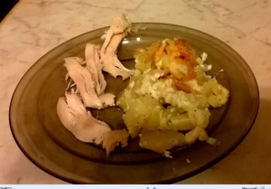 Картошка запеченная в духовке с сыром, сливками и чесноком 