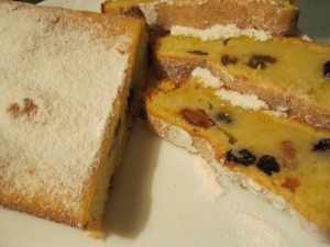 Кекс с апельсинами и с изюмом без масла 