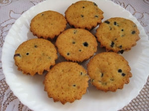 Кексы с черникой на молоке 