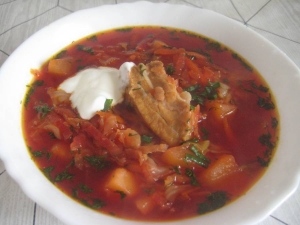 Классический рецепт борща со свининой 