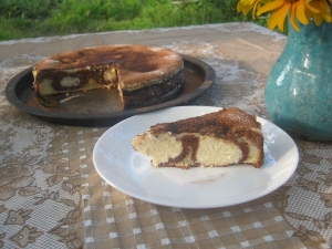 Кокосовый торт "Утренняя роса" с творогом 