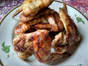 Крылышки в пиве на мангале 