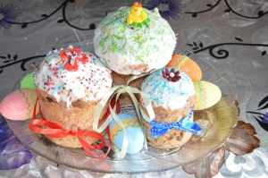 Кулич с шоколадом и с цедрой апельсина 