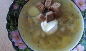 Куриный суп с макаронами и картошкой 