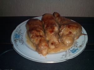 Куриные ножки фаршированные апельсином и свининой 