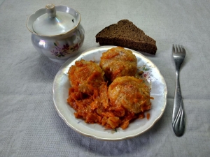 Куриные тефтели с рисом в духовке 