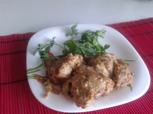 Курица в сливочном соусе на сковороде 