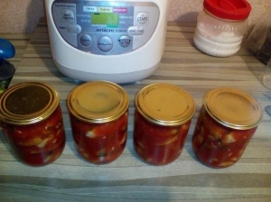 Лечо из огурцов с томатным соком на зиму 