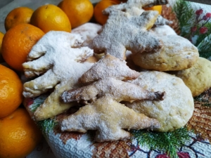 Мандариновое песочное печенье 