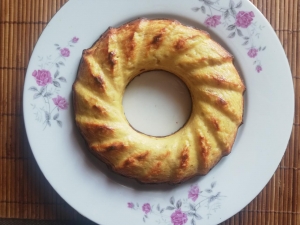 Низкокалорийный бананово-яблочный кекс 