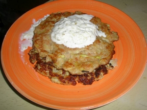 Оладьи из кабачка с фаршем 