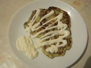 Оладьи из кабачков с творогом 