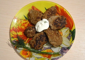 Оладьи из печени и сердца 