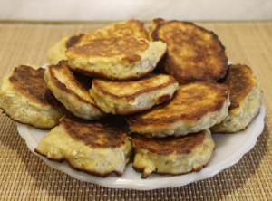 Оладьи с яблоками и овсянкой 