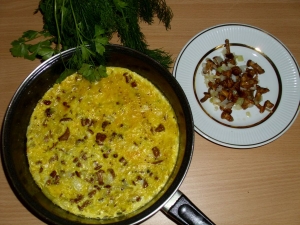 Омлет с грибами 