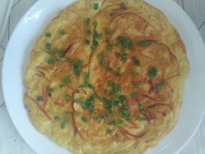 Омлет с корейской морковкой 