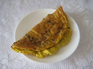 Омлет с маслятами 