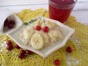 Овсянка с карамелизированным бананом для ребенка 1,5 года 