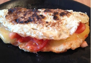 Овсяный блин из овсяных хлопьев на молоке 